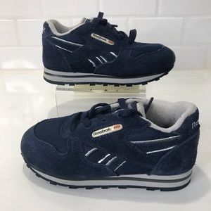 Reebok Classic Lace Up Jogger Baby Boy SZ 7 US 23.5 EUR navy and gray